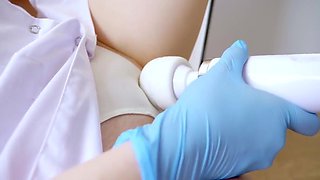 Horny Female Doctor Masturbates During Break