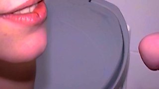 Self Piss Washing Teeth with Cum and Piss