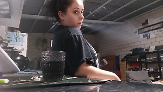 Sexy PAWG Smoking Cigarette