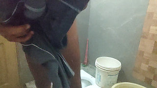 Hot Indian Girlfriend Fabiha Fuck By Big Black Cock In Washroom.. Desi Washroom Sex Video