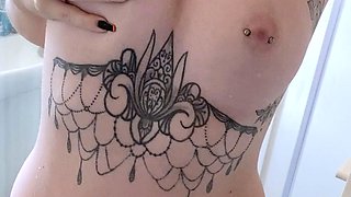 Cute amateur brunette naughty in solo jerking show on camera