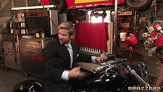 Pussy On The Motorbike With Voodoo, Avrill Hall - Brazzers