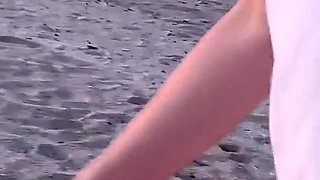 Wifey Flashing Tits at the Sunset