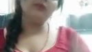 Indian Bhabhi Showing Big Boobs on Camera.