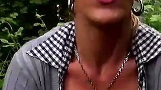 Two Amateur Busty Blonde MILFs Fucked and Cummed in Mouth by Two Huge Cocks