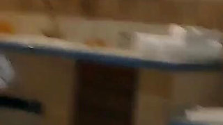 Backstage "she Peed and Wiped Her Wet, Hairy Pussy