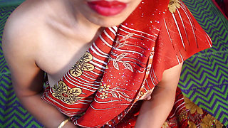 Indian Husband Play With The Big Boobs of Horny Housewife , Desi Bhabhi Hairy Pussy Fucking Viral Video ,Newly Married Wife Enj