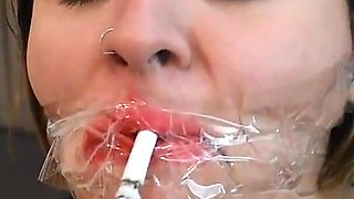 Penelope's Gagged Smoking Challenge