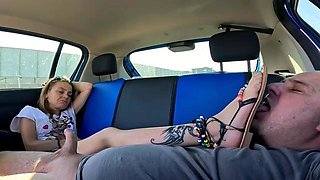 Mistress Yammy Boots - Sandals Domination In The Car