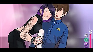 Wild goth and queen babes get it on in Hotime Saga by Loveskysan69real