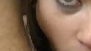 Delicious teen gal gets her face messy