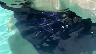 Tits and pools perfect together