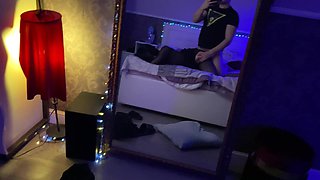 #10 (full) Sucks in Stockings in Front of the Mirror