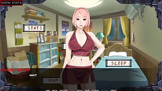 Super naughty Sakura and Hinata training session by Loveskysan69