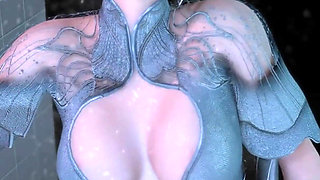 3D Cute Cosplay Babe Wearing Sexy Dress Got Fucked by Big Dildo