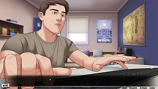 Naughty 2D cartoon poses for some steamy sex scenes