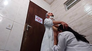Hot Latina Nurse Jennyferpimenta Sneaky Bareback Sex With Asian Doctor in Hospital Bathroom - Teen Amateur 4K