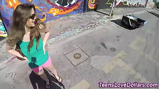 Young swallow cum for currency