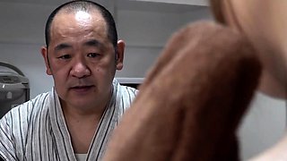 A Hot Young Japanese Teen Pleasing Old Homeless Guys Pt1