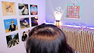 Cute amateur brunette naughty in solo jerking show on camera