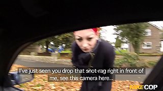 Fake cop - tattooed emo chick with fine jugs and Ass Fucked by cop