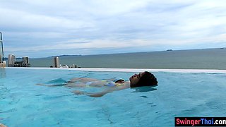 Bubble butt Thai teen fucked hard doggy