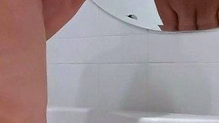 Amateur striptease and Solo masturbation