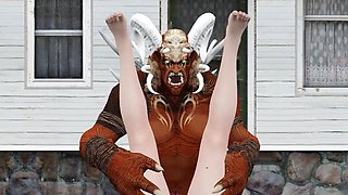 Red Monster Hardcore Fucking with Big Dick