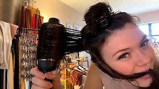 Emerson Does Her Hair Nude: Brunette, Solo  Cam Porn