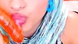 Arab Girl Pleasures Herself with Dildo on Webcam