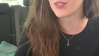 Cute Teen Babe Gets Turned On in McDonald's Drive-Thru