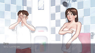 step sister and anon make hot seen in summertime saga part 9