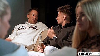 TUSHY Naughty Baddie Britney Dutch Gets DPed By Two Thick Cocks