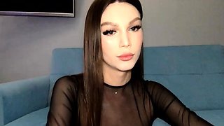 Small tit brunette in lingerie Alyssia