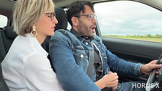 Busty Blonde Milf Didine Fucked In The Car By Her Driver With Emmanuel Torquemada