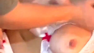 Redhead Nurse with Green Eyes Sucks Horny and Takes Deep Anal and Cum on Her Face