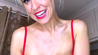 Amateur blond girl with big boobs getting fucked