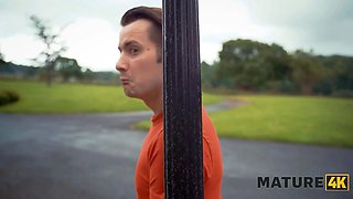 Watch MILF April Velvet & her blonde friend Sam Bourne get their big asses and wet pussies filled with cum in this hot British housewife