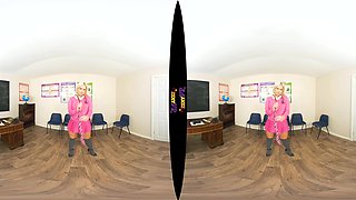Upskirt Uniform - Big Tits Blonde Solo - Sexlikereal