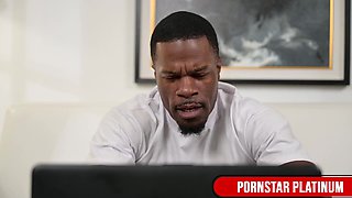 Blonde Girl Leya Falcon Rides Jamie Knoxx's Massive Penis Like A Pro!