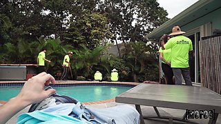 Tony Rubino's Fiery Interracial Lust in a Public Yard