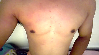 Boy Handsome Muscle Solo Cum Cock in House