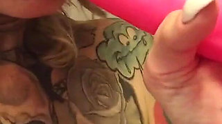 Gagging on Dildo