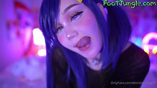 Oily Soles Emo Foot Fetish Worship JOI Goth Teen
