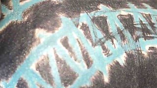 Tattooed Woman Testing Fuck Machine with Her Anal
