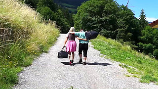 Blonde Babe From France Got Pounded in the Ir Foursome