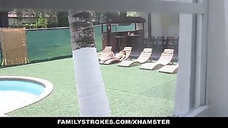 Familystrokes - bothersome step-sis blackmailed by brother