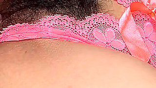Slow Fuck of Asian Teen Hairy Pussy - Closeup Crotchless Panty Tease Fuck - Handsfree Cum on Bush - Interracial Amateur Couple