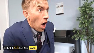 Huge boobed red haired Zara Durose takes a huge facial from her office enemy Danny D - brazzers