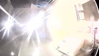 Horny amateur granny in stockings toys around with her ass